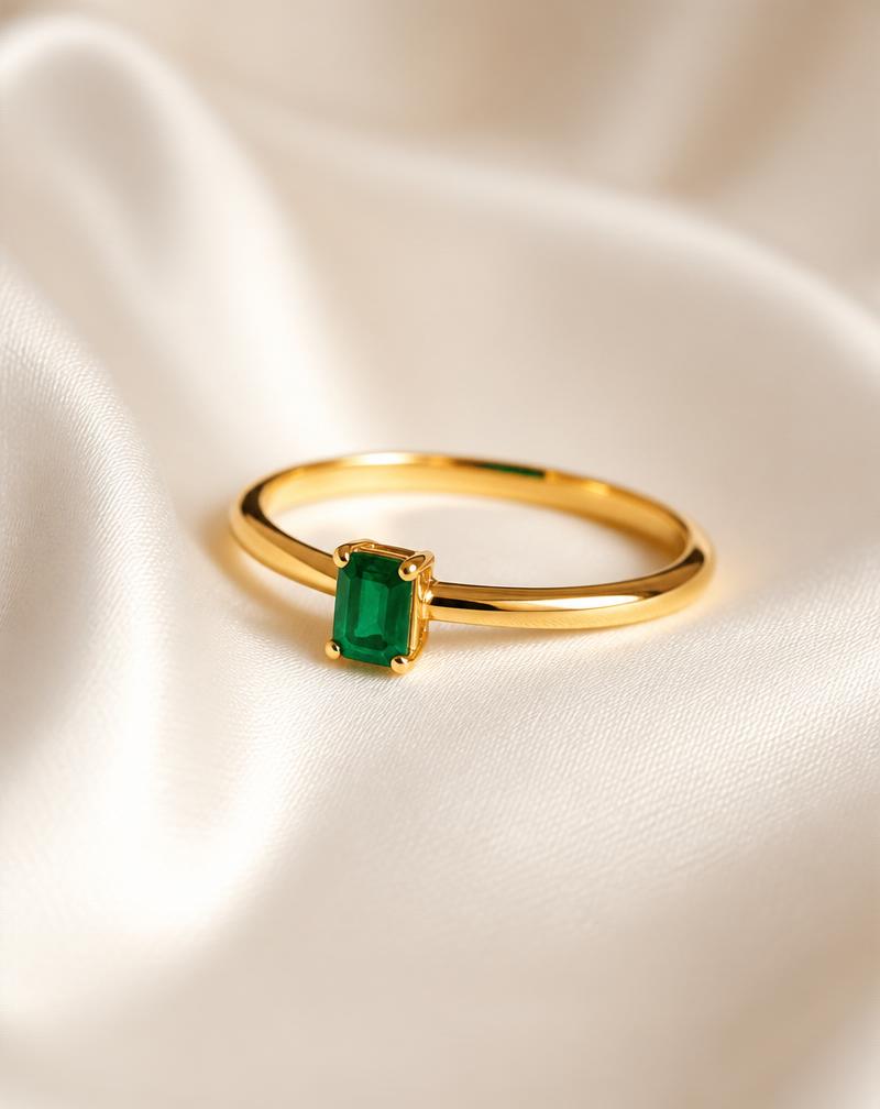 Anillo Esmeralda Minimal